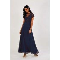 Monsoon Women's 'Diana' Lace Maxi Dress in Blue | Size: 6