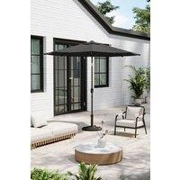 3m Patio Outdoor Crank Parasol Solar 24 LED Lights with Decorative Base