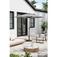Solar 24 LED Lights Garden Parasol with Crank with Decorative Base