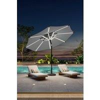 3m Solar Powered LED Outdoor Patio Umbrella with Resin Base
