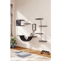 Cat Tree Set with Hammock and Jumping Platform