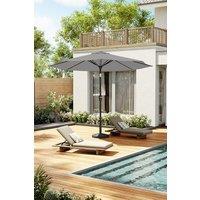 Large Solar Powered LED Patio Umbrella for Outdoor Garden Patio with Base