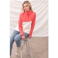 Lighthouse Clothing Women's Haven Jersey Popper Detail Cotton Top in Coral | Size: 16