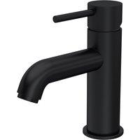 Balterley Round Mono Basin Mixer Tap Push Button Waste Matt Black