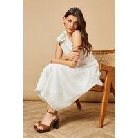 Oasis Women's Mariah Suedette Leather Stacked Heel Chunky Platform Sandals in Dark Tan | Size: 7