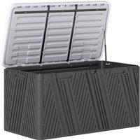 OUTSUNNY 380L Garden Storage Box Waterproof Outdoor Storage Box in Black