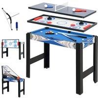 SPORTNOW 5-in-1 Multi Games Table, Combo Sports Game Table for Kids, Blue