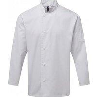 Premier Men's Essential Long-Sleeved Chef Jacket in White | Size: 5XL