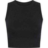 Tombo Women's Cropped Tank Top in Black | Size: Medium/Large