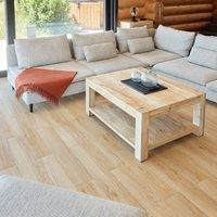 Novecrafto Self Adhesive Floor Planks Pack of 10 Peel & Stick Vinyl Flooring (91.4x15.2cm) in Beige | Size: 91.4x15.2 cm