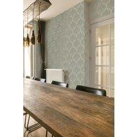 Boutique Refine Geometric Wallpaper in Light Green | Size: 10000mm x 520mm