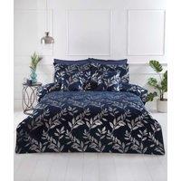 Rapport Home Como Polycotton Duvet Cover Set with Pillowcase in Navy | Size: Double