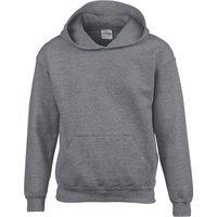 Gildan Heavy Blend Hooded Sweatshirt in Mid Grey | Size: 7-8 Years