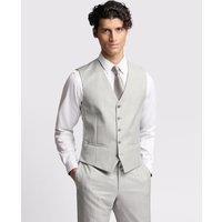 Ted Baker Men's Lowry Slim Fit Light Grey Sharkskin Waistcoat | Size: 46R