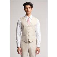 Ted Baker Men's Turner Slim Fit Stone Sharkskin Waistcoat in Nude | Size: 48R