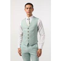 Antique Rogue Men's Blake Sea Foam Slim Fit Waistcoat in Blue | Size: 42R