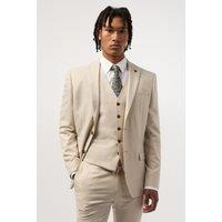 Antique Rogue Men's Blake Ecru Slim Jacket in Beige | Size: 42R