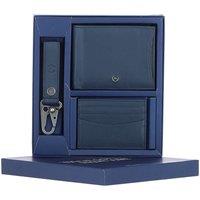 Brampton London Men's 'Zeus' Real Leather Gift Set in Navy