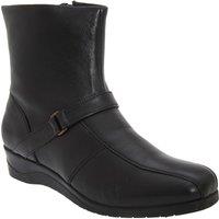 Mod Comfys Women's Softie Leather Inside Zip Ankle Boots in Black | Size: 5