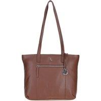 'Bray' Designer Leather Shoulder Bag with Secure Zip Pocket