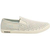 Seavees Women's Baja Portal Slip-On Grey Nubuck Leather Plimsolls | Size: 8