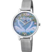 Knopsvane SS Watch With Photo Dial And Silver Mesh Strap