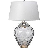 Netlighting Samara Table Lamp Metal Work Polished Nickel Smoked Glass in Grey