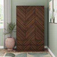 GFW Catania 3 Door 4 Drawer Wardrobe in Walnut