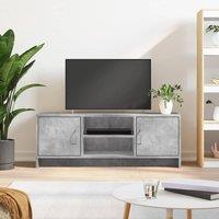 TV Cabinet Concrete Grey 102x30x37.5 cm Engineered Wood
