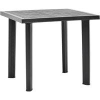 Berkfield Home Garden Table Anthracite 80x75x72 cm Plastic in Black | Size: 80 x 75 x 72 cm
