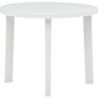 Garden Table White 89 cm Plastic