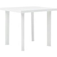 Berkfield Home Garden Table White 80x75x72 cm Plastic | Size: 80 x 75 x 72 cm