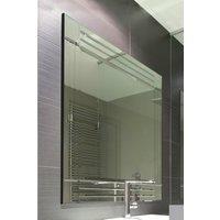 MirrorOutlet Milton All Glass Bevelled Square Corner Mirror 68 x 58 CM in Silver | Size: 1 Pack