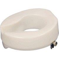 Loops Easy Fit Raised Plastic Toilet Seat - Raised 4 Inches - Anti Bacterial Finish