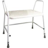 Loops Bariatric Tubular Steel Shower Stool - Height Adjustable - Clip on Seat - 254kg in Metallics