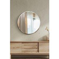 MirrorOutlet All Glass Bevelled Classic Design Round Mirror 70 x 70CM in Silver | Size: 1 Pack