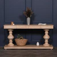 Glasstone 180cm Wooden Console Table with Drawers in Light Brown