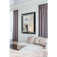 MirrorOutlet 'Aston' Black Double Bevelled All Glass Wall Mirror 70 x 100cm | Size: 70 x 100 cm