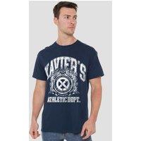 Marvel Men's Proffessor Xavier'S Athletic Dept T-Shirt in Navy | Size: Medium