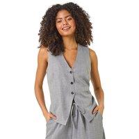 Dusk Women's Waist Coat in Grey | Size: 10
