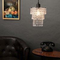 ValueLights Pair of Silver Ceiling Pendant Droplets Shade
