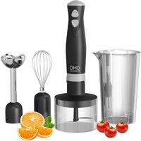 DMD Collective Matte Black 3-In-1 Hand Blender Electric Whisk, Chopper & 700ml Beaker Stainless Steel Blades 350W