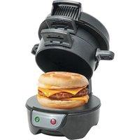 DMD Collective Electric Breakfast Sandwich McMuffin Maker with Egg Cooker - Non Stick in Black