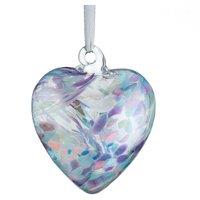 Sienna Glass 8cm Friendship Heart Pearl in Purple
