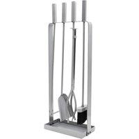 Marco Paul Silver 5pc Modern Companion Sets Sor Wood Burners & Fireside