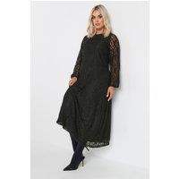 Yours Women's Lace Maxi Dress in Black | Size: 14