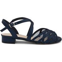 Paradox London Women's 'Polly' Wide Fit Low Heel Sandal in Navy | Size: 6
