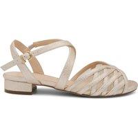Paradox London Women's 'Polly' Wide Fit Low Heel Sandal in Nude | Size: 7