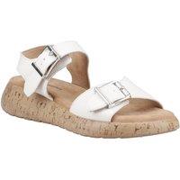 Hush Puppies Women's Alison Buckle Sandal in Cream | Size: 5