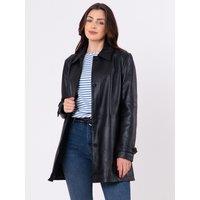 Lakeland Leather Women's 'Bilsco' Longline Leather Jacket in Black | Size: 18